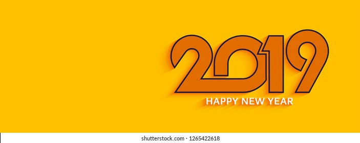 Modern Happy new year 2018 stylish bright banner design