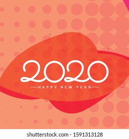 Modern happy new year 2020 background design