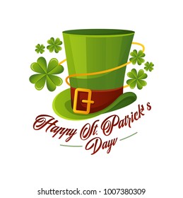 Modern Happy Saint Patrick's Day Celebration Greeting Card Illustration Template 