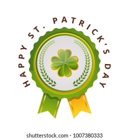 Modern Happy Saint Patrick's Day Celebration Greeting Card Illustration Template 