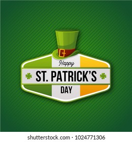 Modern Happy Saint Patrick's Day Celebration Greeting Card Illustration Template 