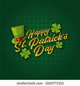 Modern Happy Saint Patrick's Day Celebration Greeting Card Illustration Template 