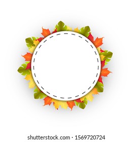 modern happy thanksgiving day background with autumn leaves