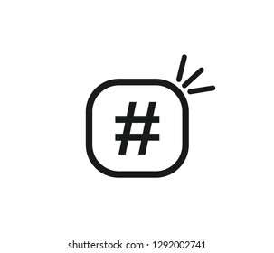 Modern Hashtag icon Vector illustration, flat design. - Vector