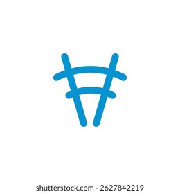 Modern hashtag social network vector logo design