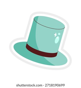 Modernes Hutsymbol im flachen Illustrationsstil
