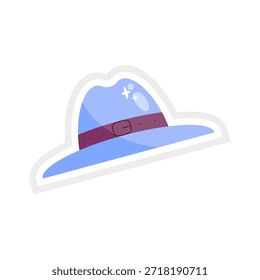 Modern Hat Icon in Flat Illustration Style
