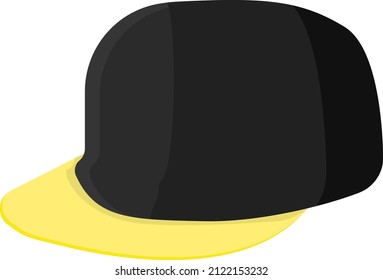 Modern hat, illustration, vector on a white background.