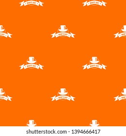 Modern hat pattern vector orange for any web design best