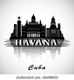 Modern Havana City Skyline Design. Cuba