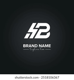 Moderne HB BH Buchstaben Monogramm Logo Design. Ursprüngliche Vektorvorlage.
