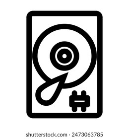 Modern HDD storage  PC Component icon symbol