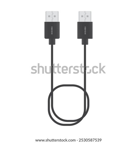Modern HDMI cable vector design