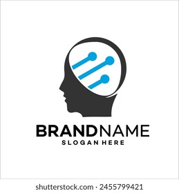 modern head logo design vector template illustration