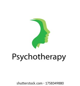 Modern head logo of Psychology. Profile Human. Creative style. Logotype in vector. Design concept. Brand company
