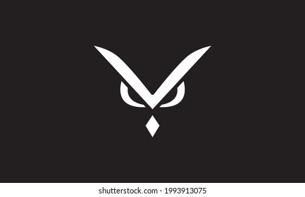 modern head shape owl logo vector icon illustration design