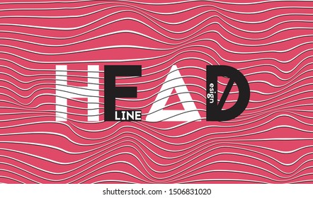 modern headline design fruit dove color and white waves 