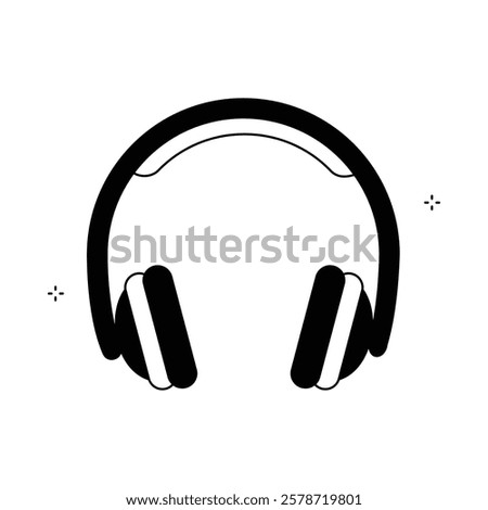 Modern Headphone Headset Earphone Vector Icon Design