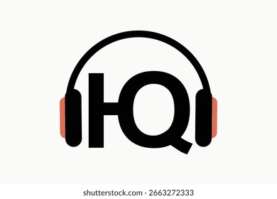 Diseño moderno del logotipo de los auriculares con líneas limpias y audaces