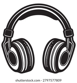 Modern headphones design with sleek lines and comfortable earpads perfect for music lovers and audiophiles isolated on transparent background