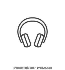 Modern headphones line icon. linear style sign for mobile concept and web design. Wireless headphone outline vector icon. Symbol, logo illustration. Vector graphics