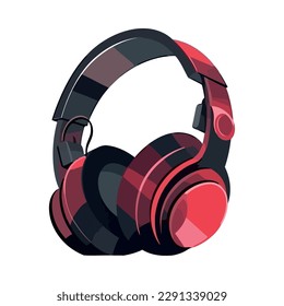 Modern headphones symbolize the art of listening icon isolated