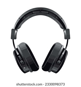 Auriculares modernos vectores sobre blanco