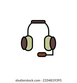 icono de tipo vector de auriculares modernos