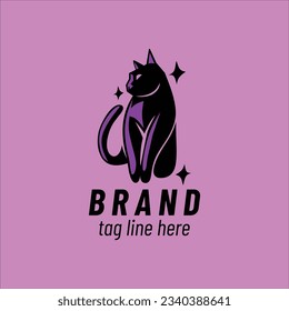 Modern health black cat logo