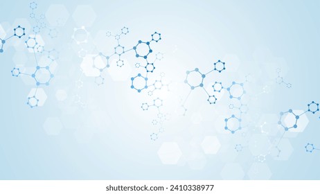 Modern health care abstract background with lines, dots and hexagons. Medical innovation banner template concept. Wave flow. Vector illustration.