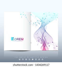 Modern Health care cover template design for a report and medical brochure design, flyer, leaflets for printing presentation. Healthcare cover template science design vector illustration.