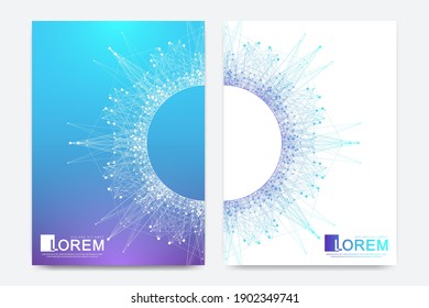 Modern Health care cover template design for a report and medical brochure design, flyer, leaflets for printing presentation Covid 19, coronavirus. Pandemic or epidemic concept. Vector illustration