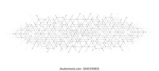 Modern health care or medical background design. Health care innovation concept. Horizontal header web banner. Abstract geometric background with hexagon shapes for medicine, science, chemistry.