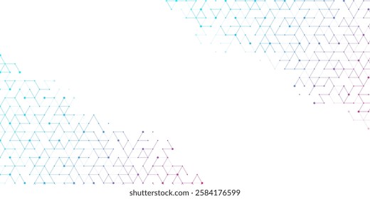 Modern health care or medical background design. Health care innovation concept. Horizontal header web banner. Abstract geometric background with hexagon shapes for medicine, science, chemistry.