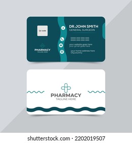 Modern Health Care Medical Or Hospital Doctor Visiting Card Design Template