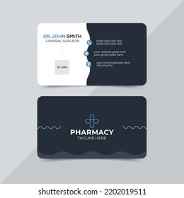 Modern Health Care Medical Or Hospital Doctor Visiting Card Design Template