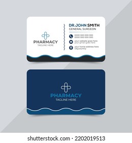 Modern Health Care Medical Or Hospital Doctor Visiting Card Design Template