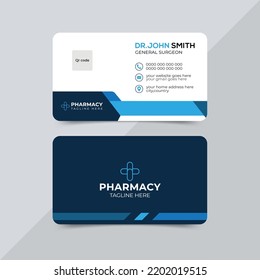 Modern Health Care Medical Or Hospital Doctor Visiting Card Design Template