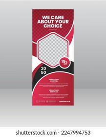 Modern health care medical Roll Up Banner, presentation, Ready print for Exhibition