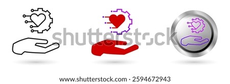 Modern Health Digitalization icon digital transformation in the world of health, Available in various outline, solid and glossy effect styles, ideal for health projects, medical applications etc.