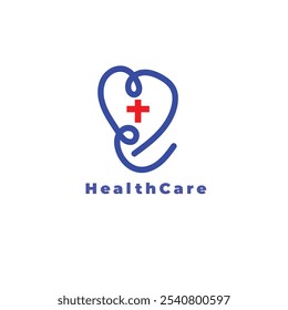 modern Health  logos and icons of medical and pharmacy subjects with heart