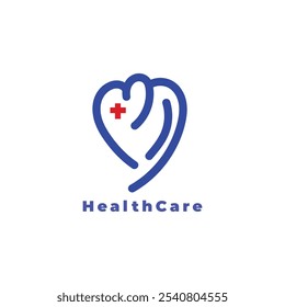 modern Health  logos and icons of medical and pharmacy subjects with heart