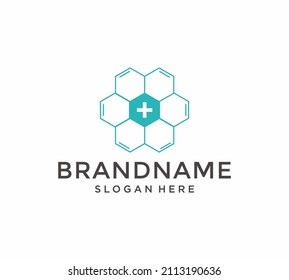 Vector de logotipo de tecnología de la salud moderna