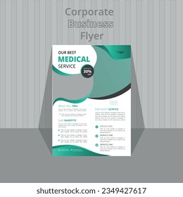 Modern Healthcare cover a4 template design for a report and medical brochure design, flyer, leaflets decoration, and presentation vector 