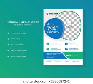 Modern Healthcare Flyer Design Template.