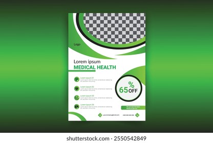 Modern healthcare and medical flyer or poster design layout, leaflet for presentation template