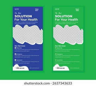 Modern Healthcare Rollup Banner, DL Flyer, and Rack Card Design Package