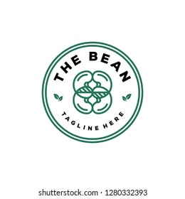 Modern Healthty and organic food bean logo template