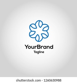 Modern healty leaf logo template