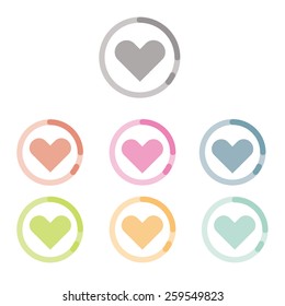 Modern Heart flat icon
